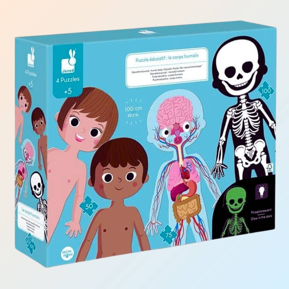 Avis Ikibook – Puzzle éducatif Janod Le corps humain, jeu géant en carton pour initier les enfants à l’anatomie de manière ludique