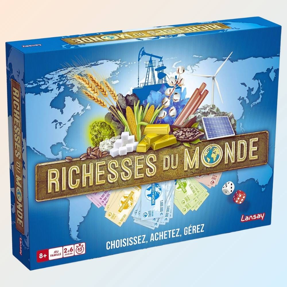 Avis Ikibook – Jeu de stratégie Richesses du monde Lansay, jeu de société classique mêlant gestion économique et négociation