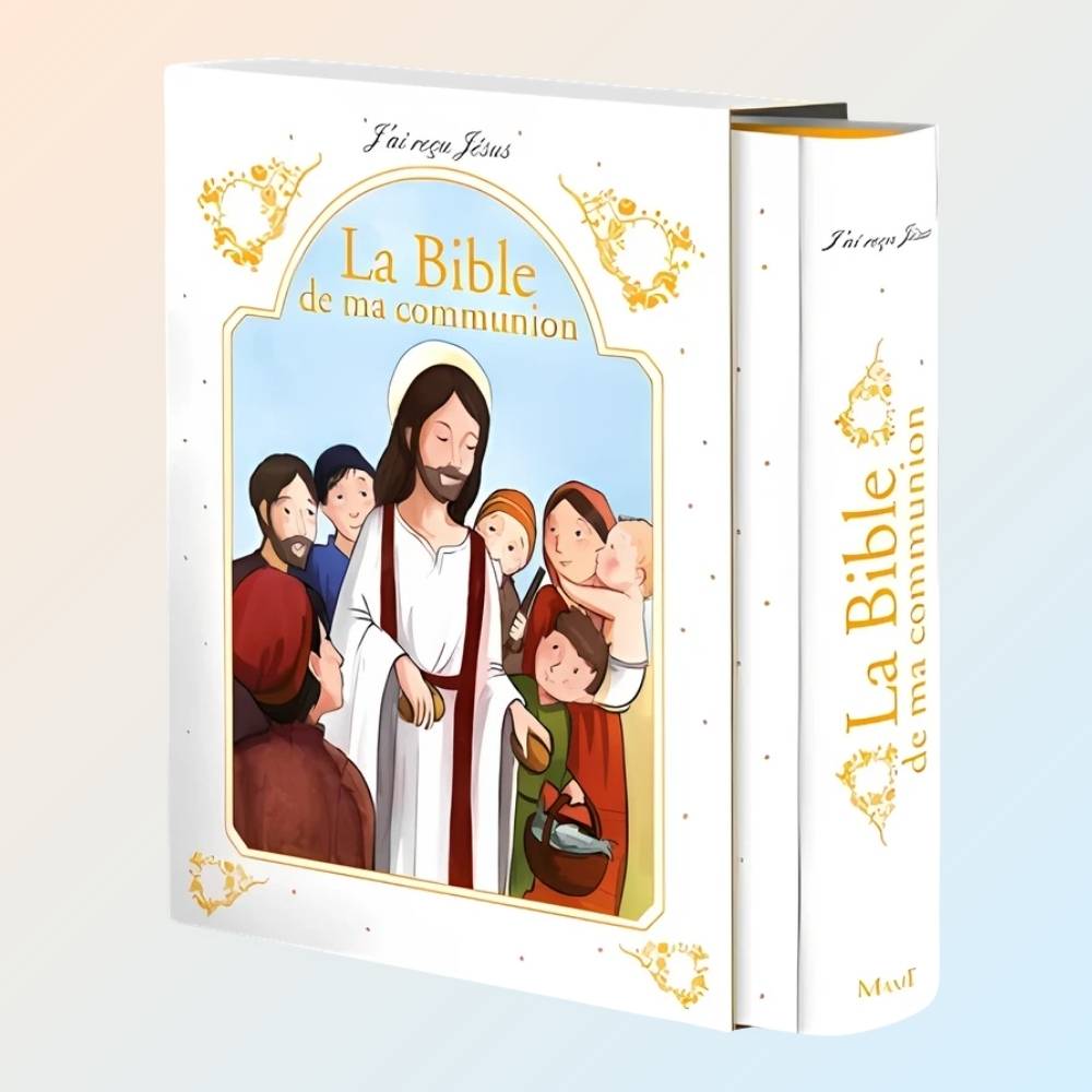 Avis Ikibook – La Bible de ma communion MAME, édition grand format et élégante, cadeau religieux pour première communion