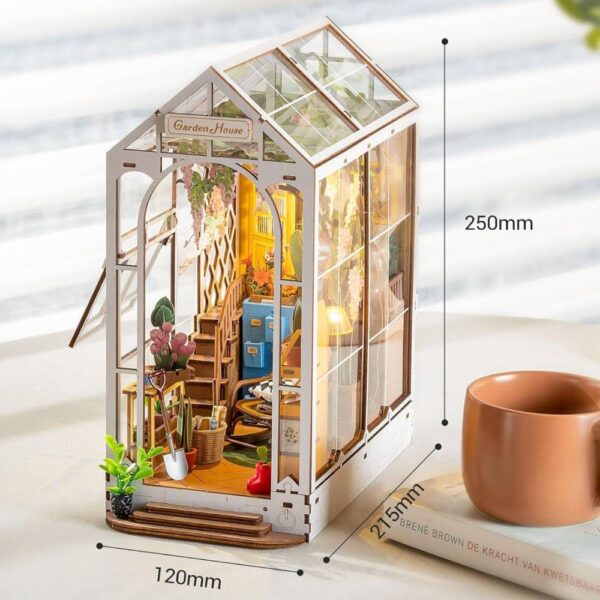 Avis Ikibook – Maquette serre-livre Rolife Garden House en bois, décoration DIY raffinée pour bibliothèque et lecteurs créatifs