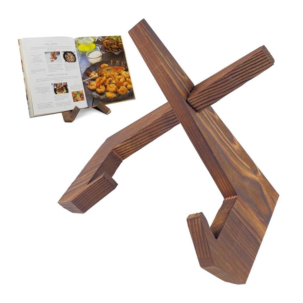Avis Ikibook – Support de lecture en bois MeoZynxadril 25x20 cm, pratique et abordable, idéal pour lecture et cuisine